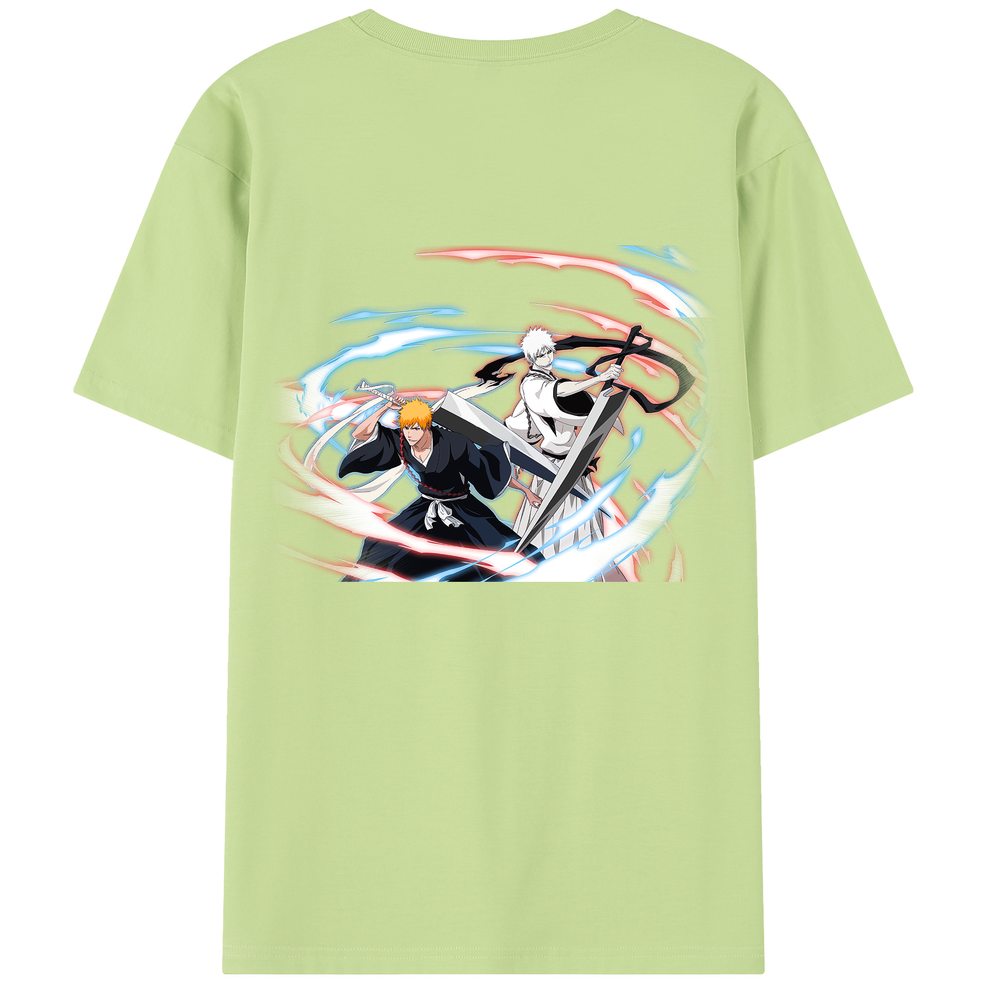 （画像用） ブリーチ 黒崎一護（くろさき いちご）BLEACH Kurosaki Ichigo 綿100％半袖Tシャツ（背面プリント）